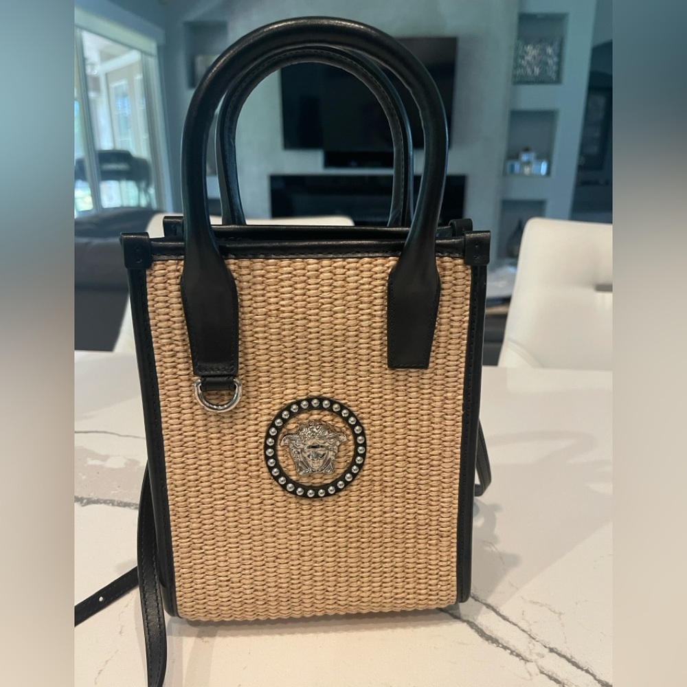 NWOT Versace La Medusa Mini Embellished 2 Way Tote